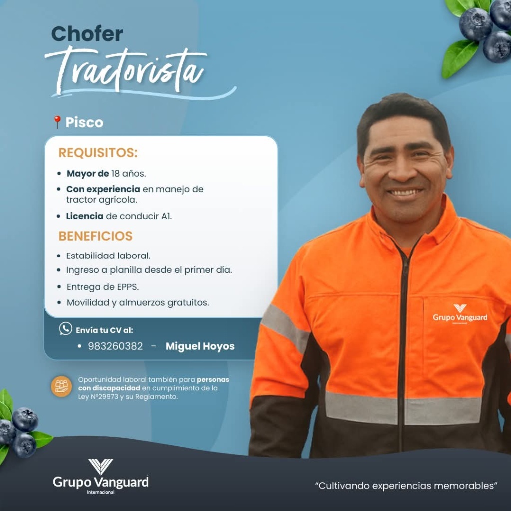 imagen de un anuncio de tractorista