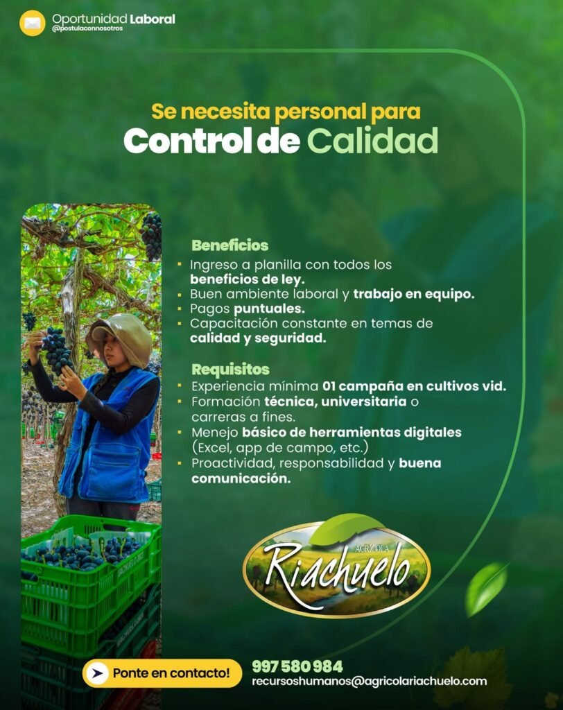 Control de Calidad en Agrícola Riachuelo