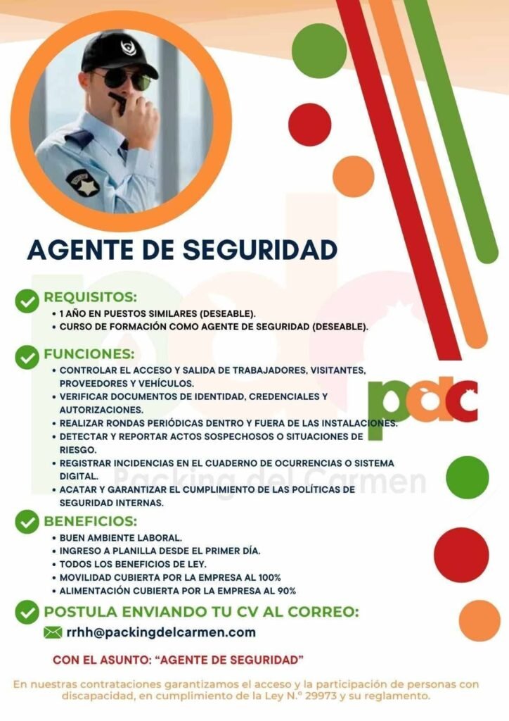 Oportunidades laborales – Packing del Carmen