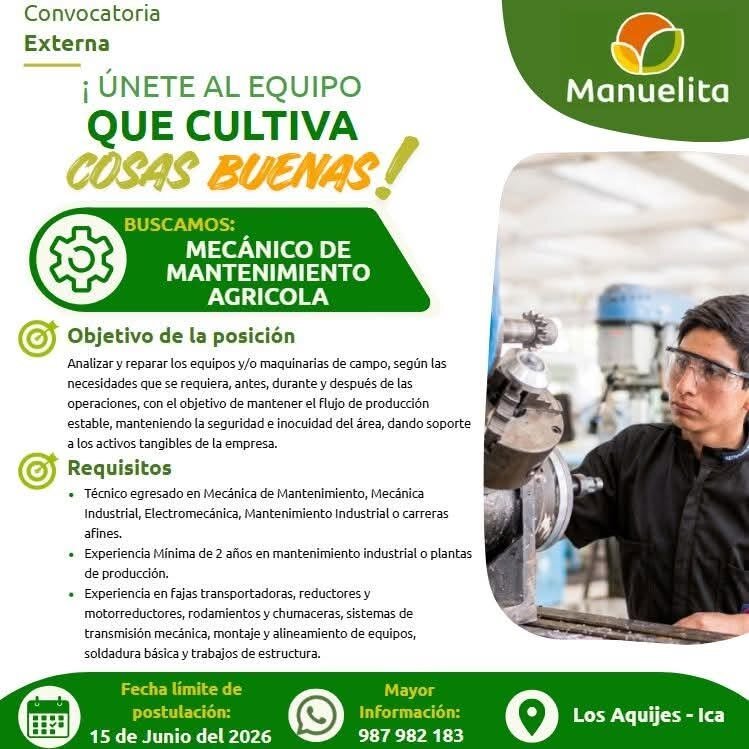 Nuevas oportunidades laborales en Manuelita - Ica - Imagen 3