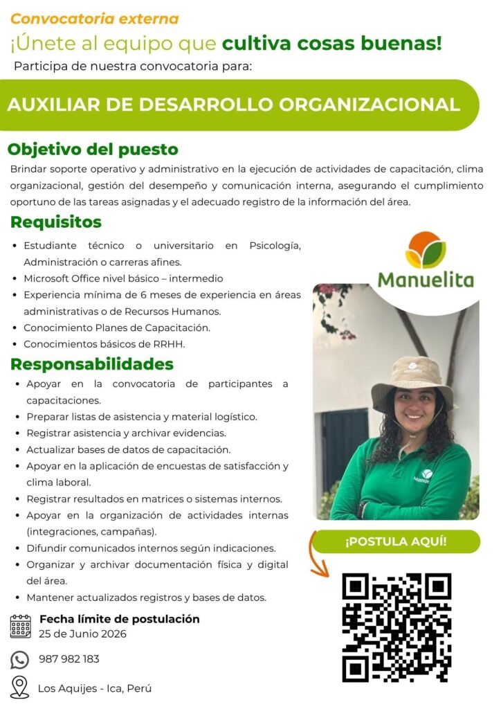 ¡Oportunidades laborales en Manuelita! – Viru