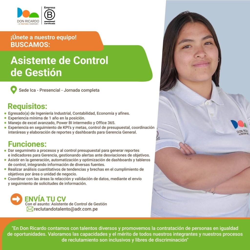 Nuevas oportunidades laborales en Agricola Don Ricardo