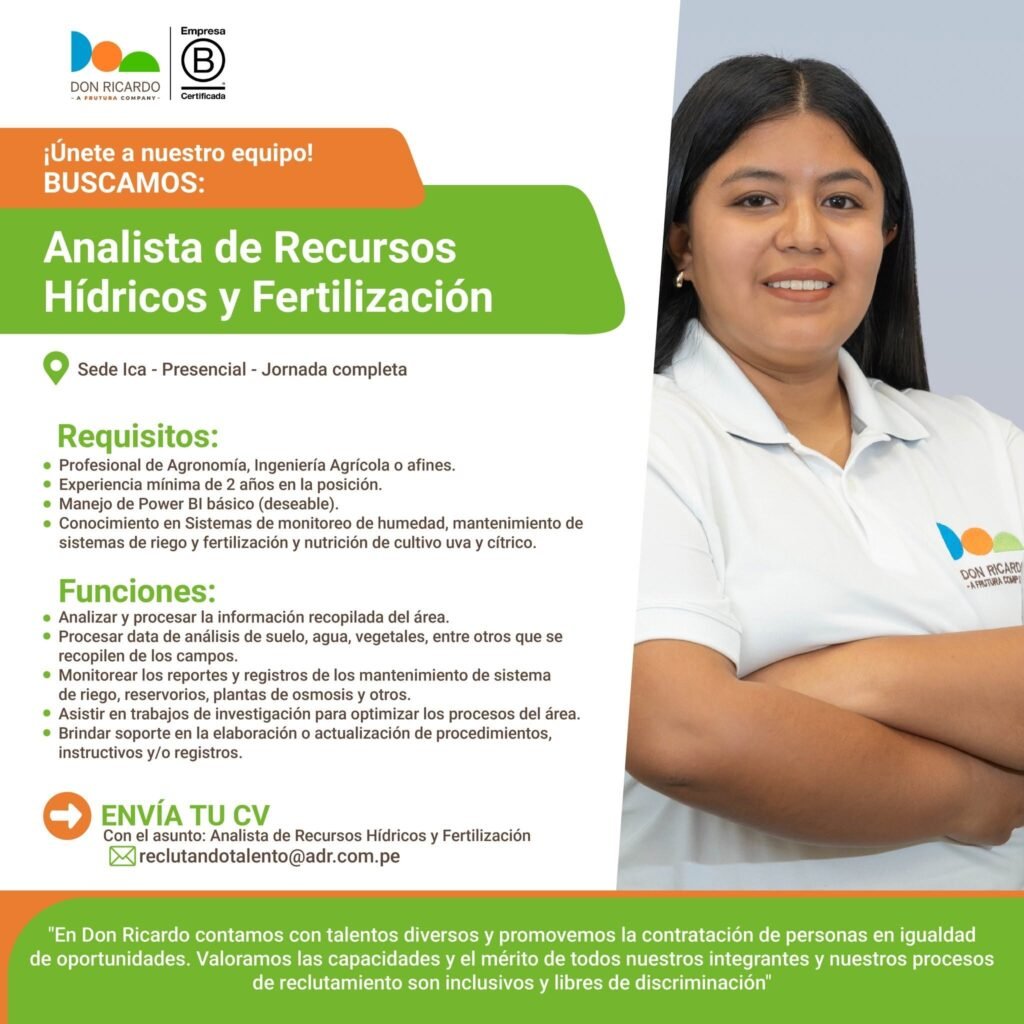 Nuevas oportunidades laborales en Agricola Don Ricardo - Imagen 2