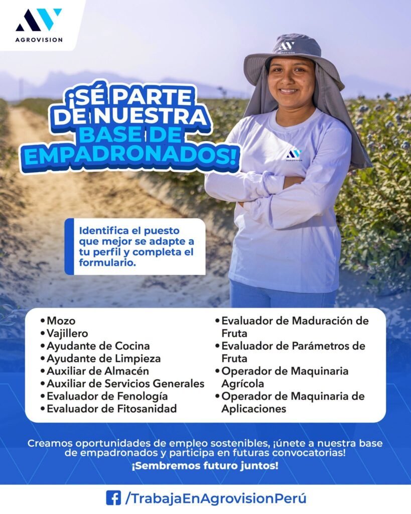 Se parte de nuestra base de empadronados en Agrovision
