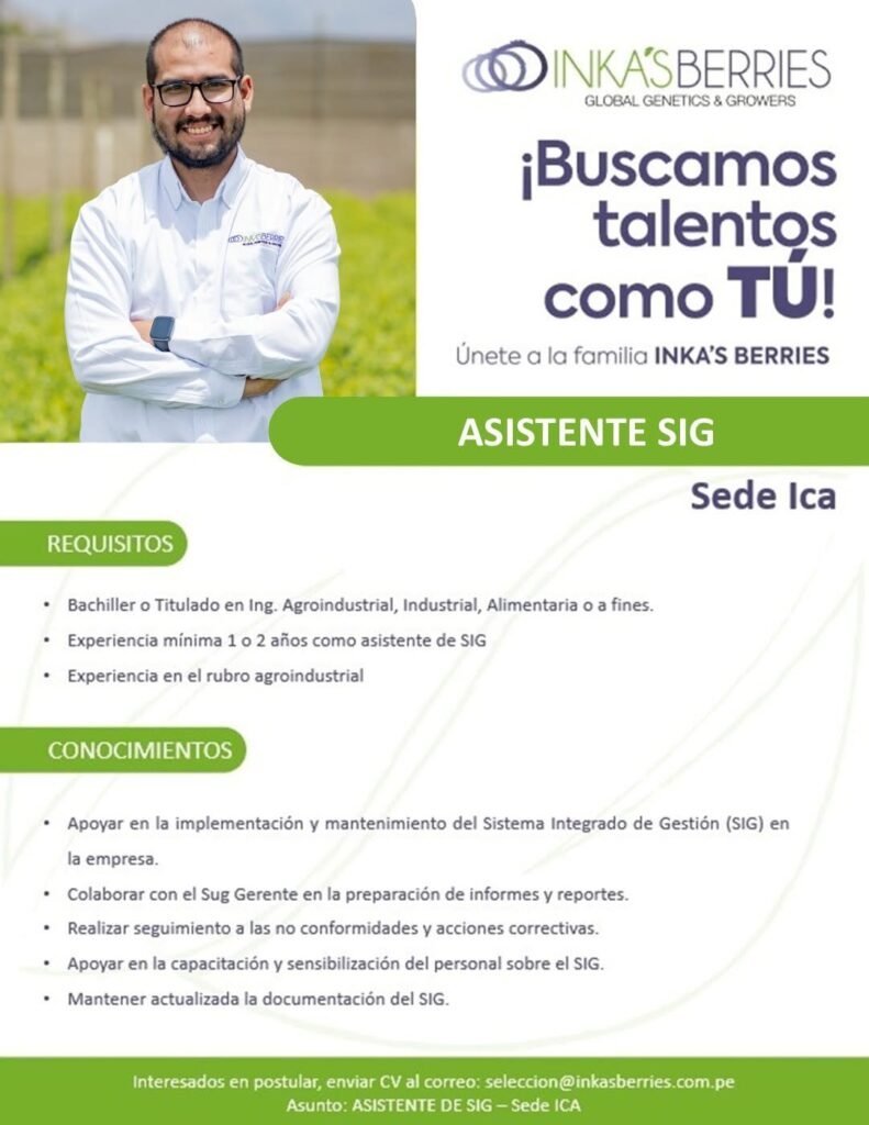Oportunidades laborales para Inka Berries - Imagen 2