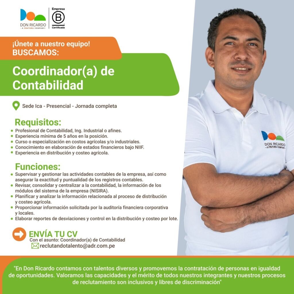 Nuevas oportunidades laborales en Agricola Don Ricardo - Imagen 3