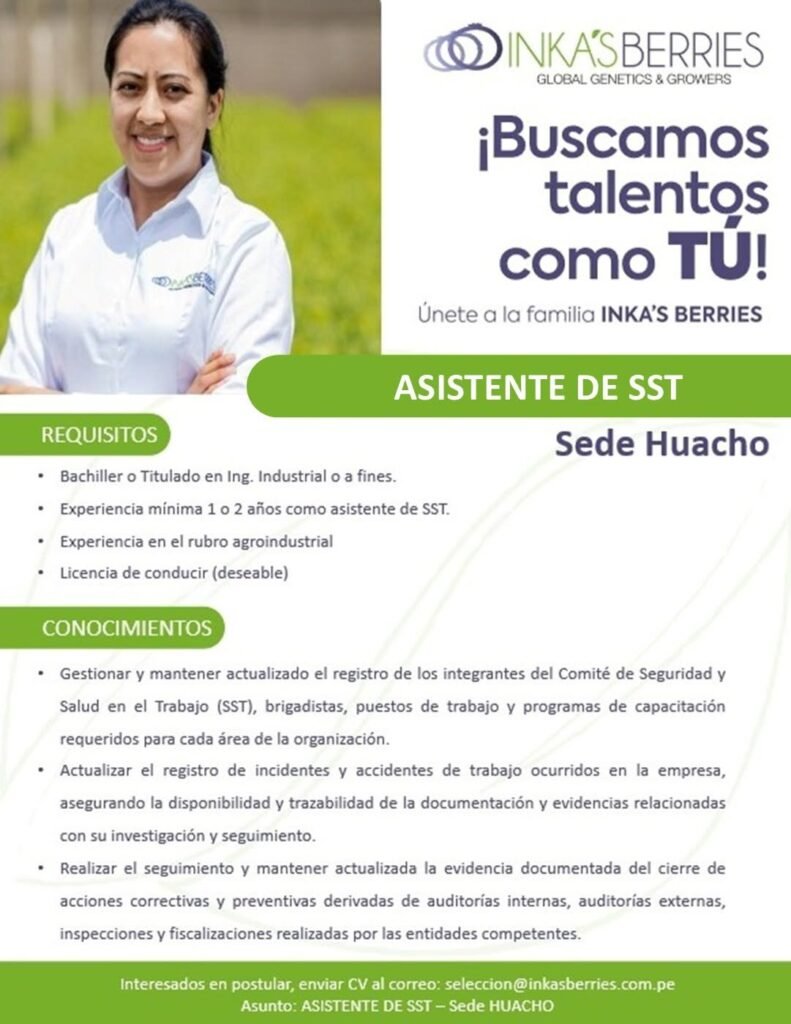 Oportunidades laborales para Inka Berries - Imagen 3