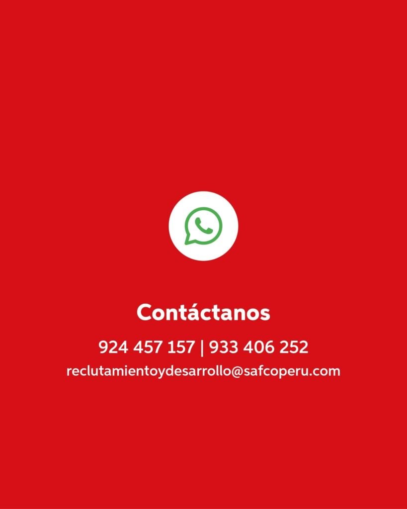 Nuevas Oportunidades laborales en Agricola Safco