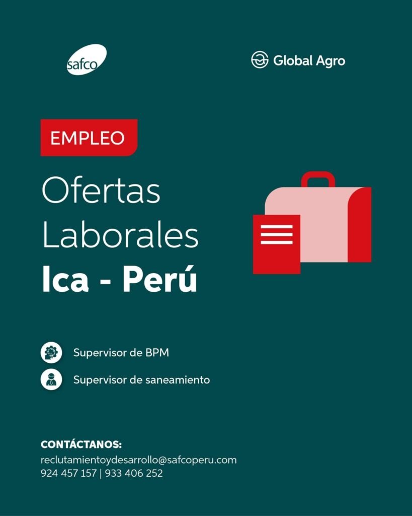 Nuevas Oportunidades laborales en Agricola Safco - Imagen 4