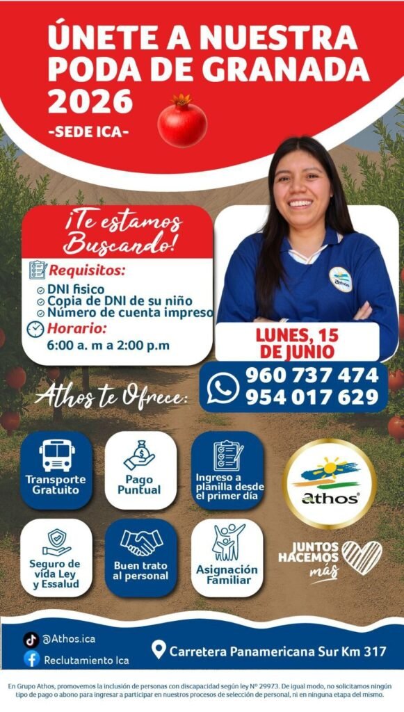 Poda de granada en Ica para mañana Lunes 15 de junio | Athos