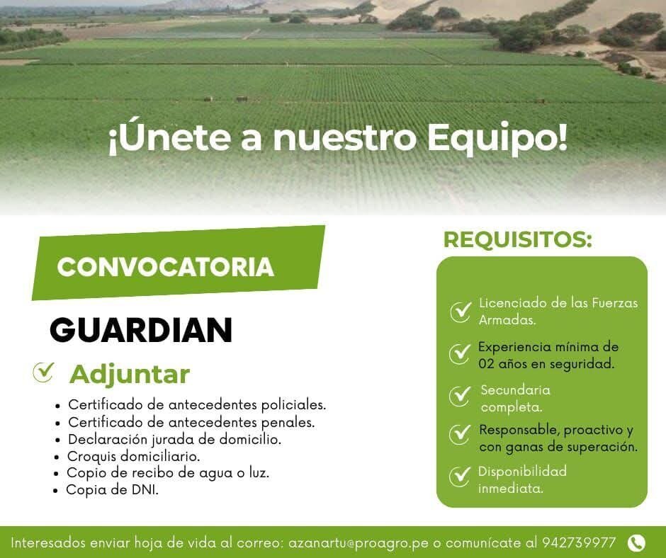 Guardian para Seguridad en Proagro