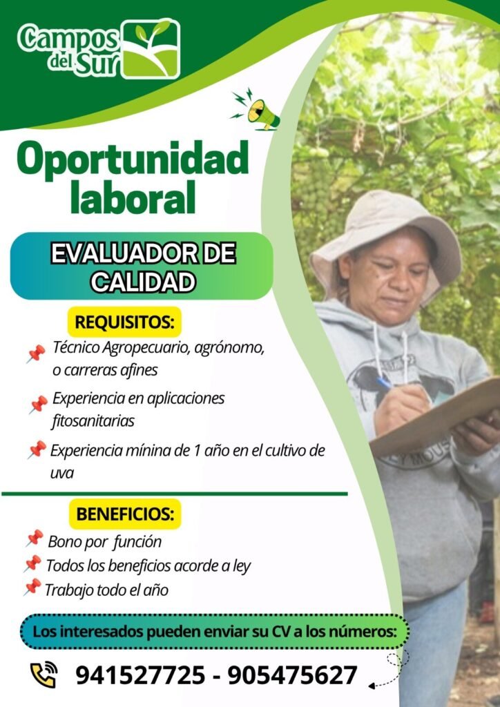 Evaluador de Calidad para Cultivo de Uva en Ica
