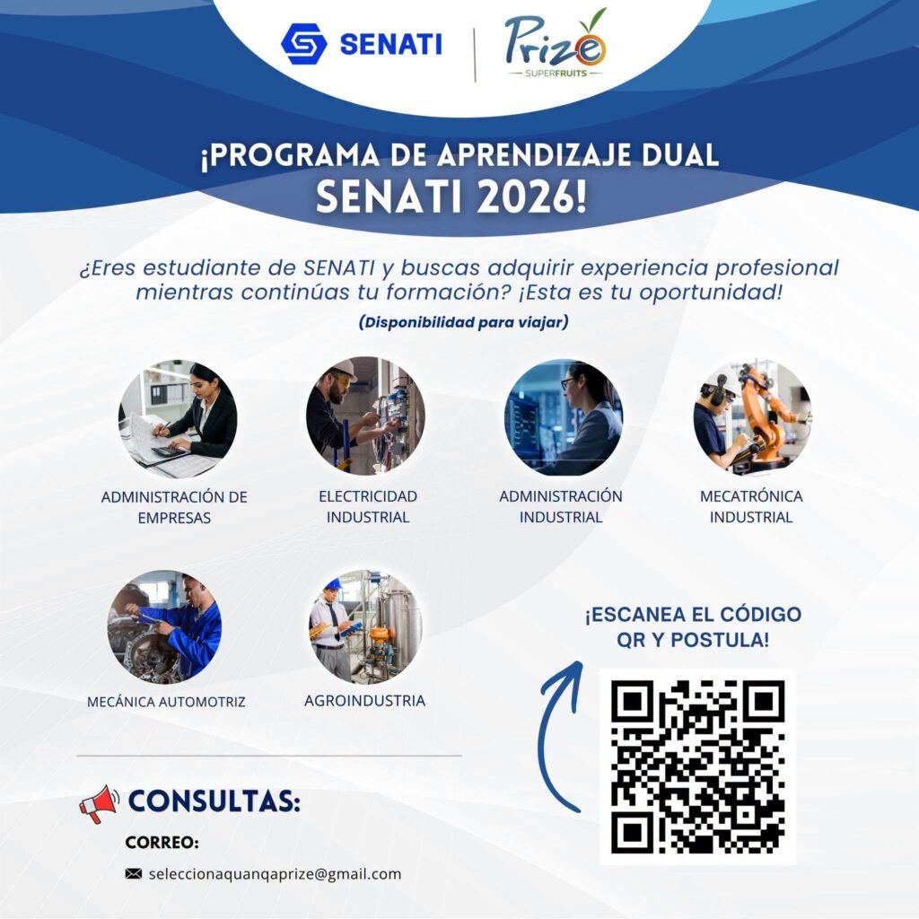 Practicante de Agroindustria para SENATI en paijan