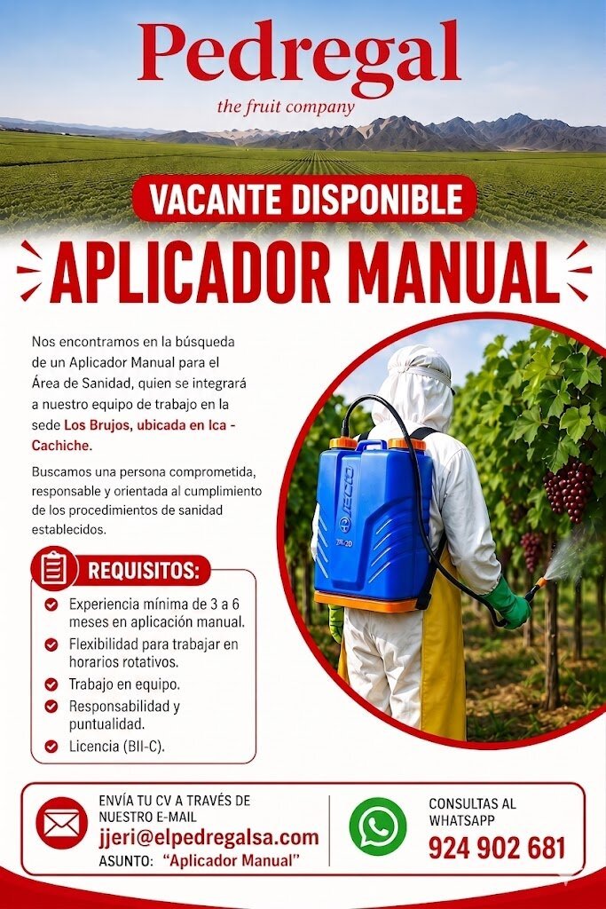 Aplicador Manual en Área de Sanidad en Ica – Cachiche
