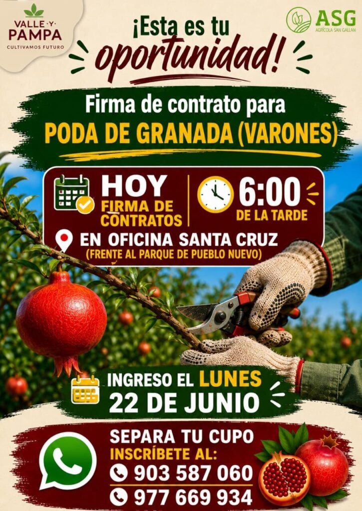 Varones para Poda de Granada en Santa Cruz