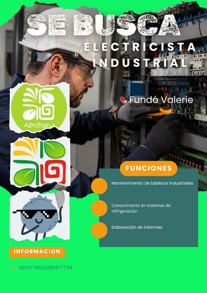 Electricista Industrial en Fundo Valerie