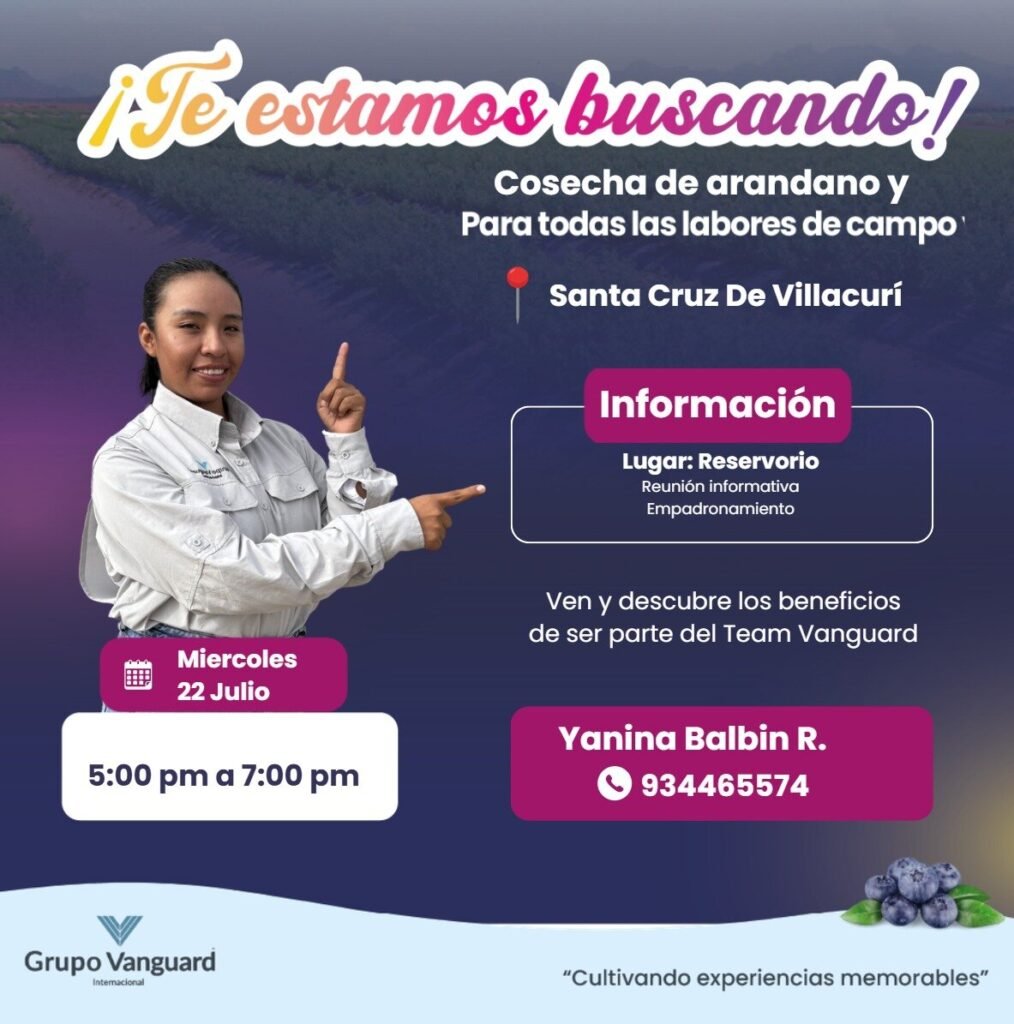 Comenzó la campaña de arándanos 2026 en El grupo Vanguard