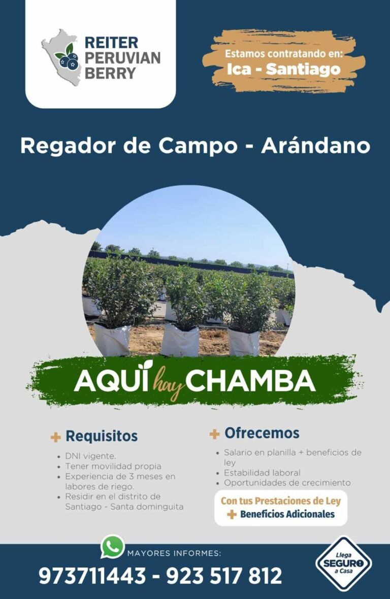 Regador de Campo en REITER PERUVIAN BERRY
