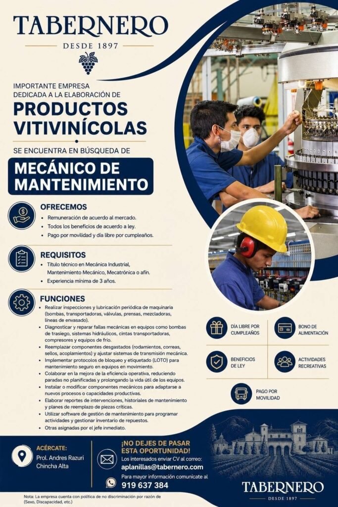Nuevas oportunidades en Tabernero Chincha