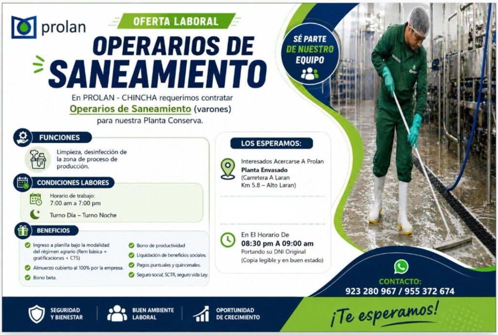Trabajos en Chincha