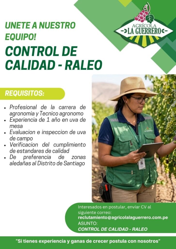 Control de Calidad para raleo de uva en Santiago