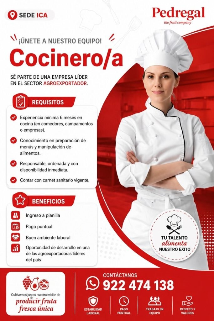 Nuevas oportunidades laborales en Pedregal Ica - Imagen 2