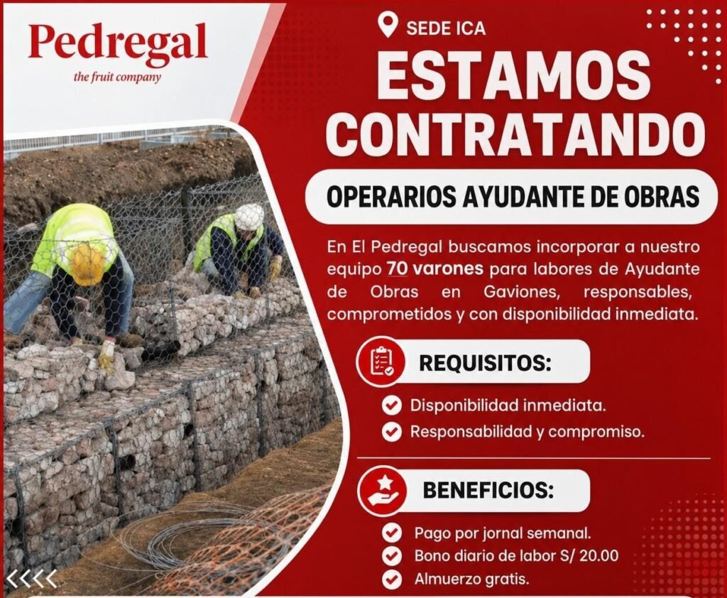 70 operarios ayudantes de obras - Imagen 1
