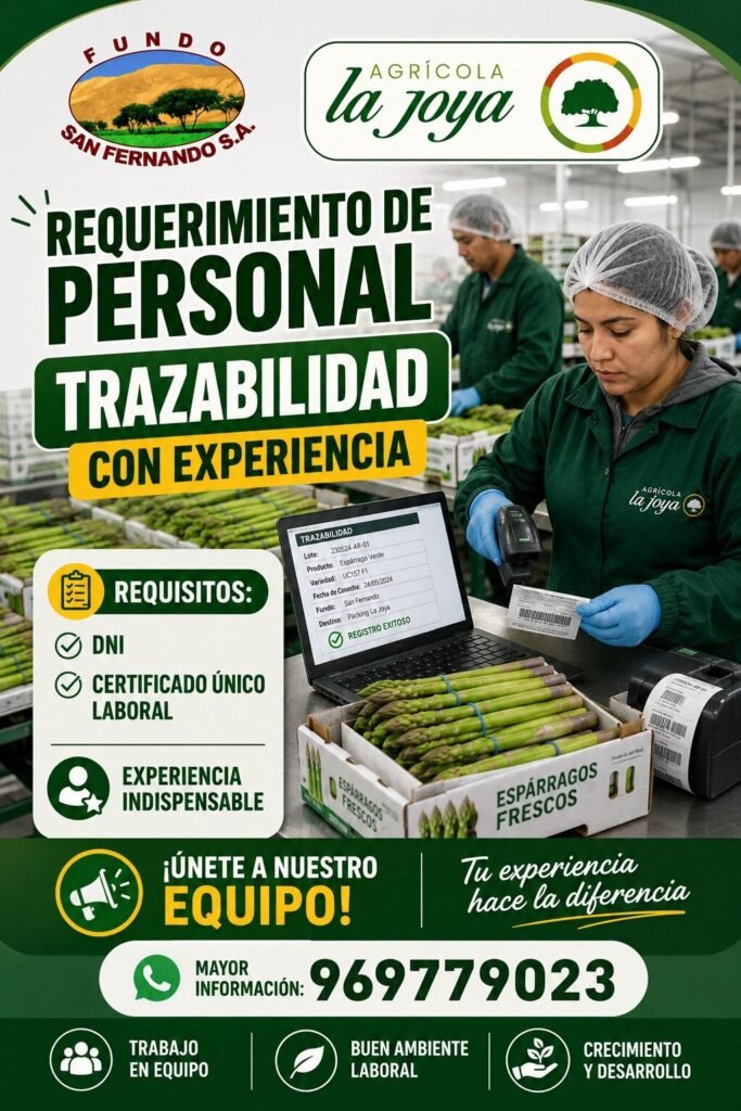 Trabajo en Agrícola La Joya - Imagen 1