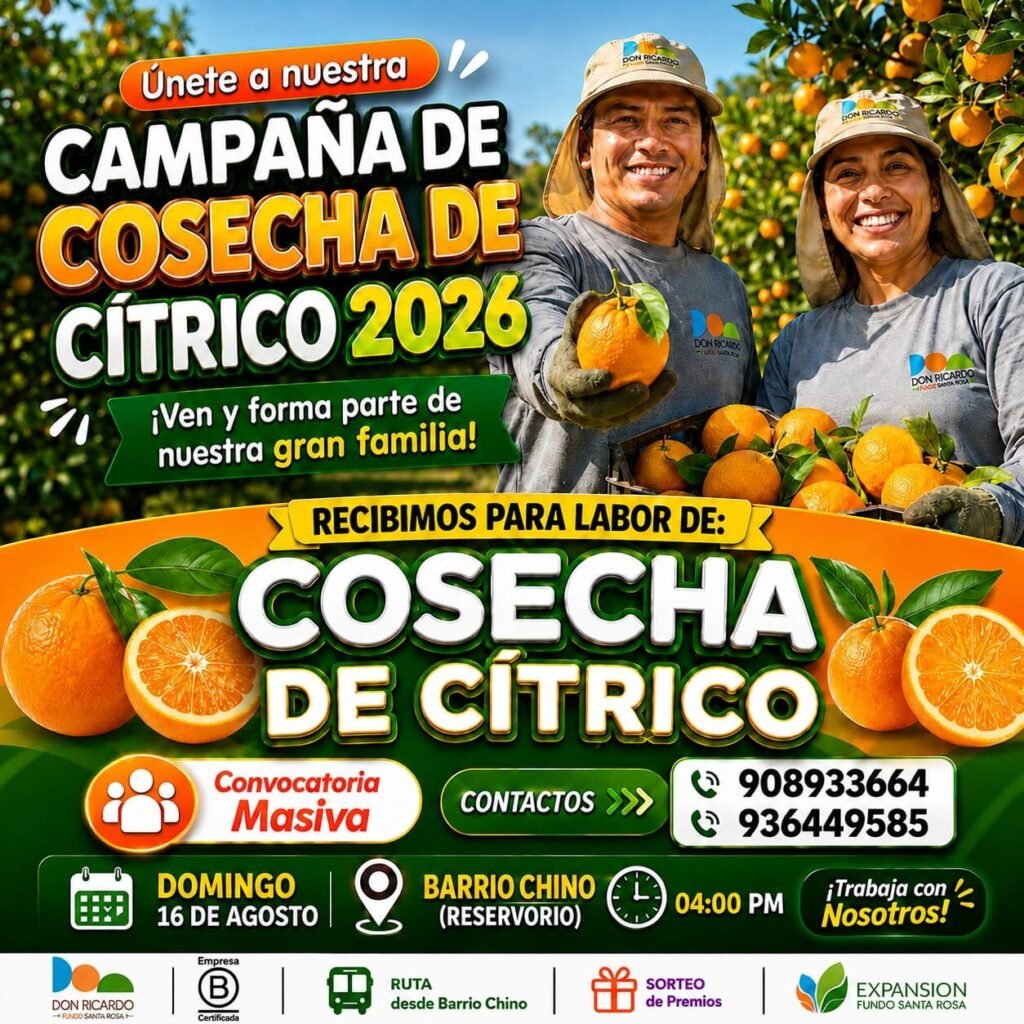 Nuevas oportunidades laborales en Agricola Don Ricardo - Imagen 2
