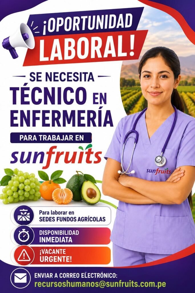 Técnico(a) en Enfermería – Fundo SUNFRUITS