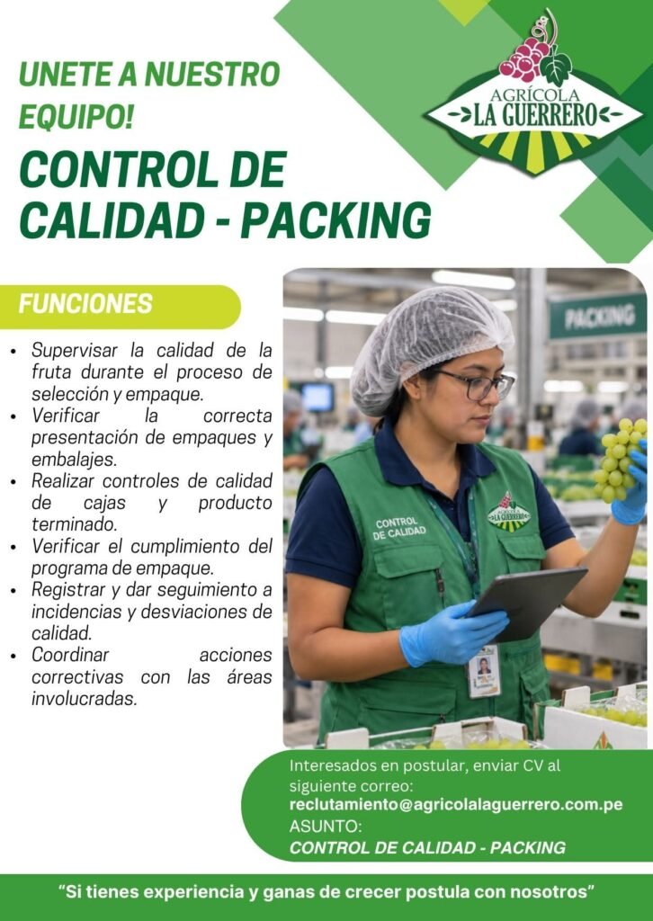 Control de Calidad – Packing