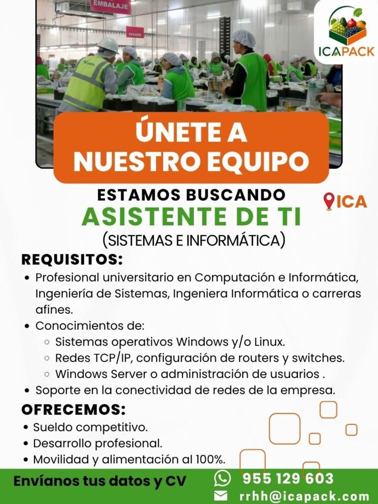 ICAPACK – OPORTUNIDADES LABORALES EN ICA