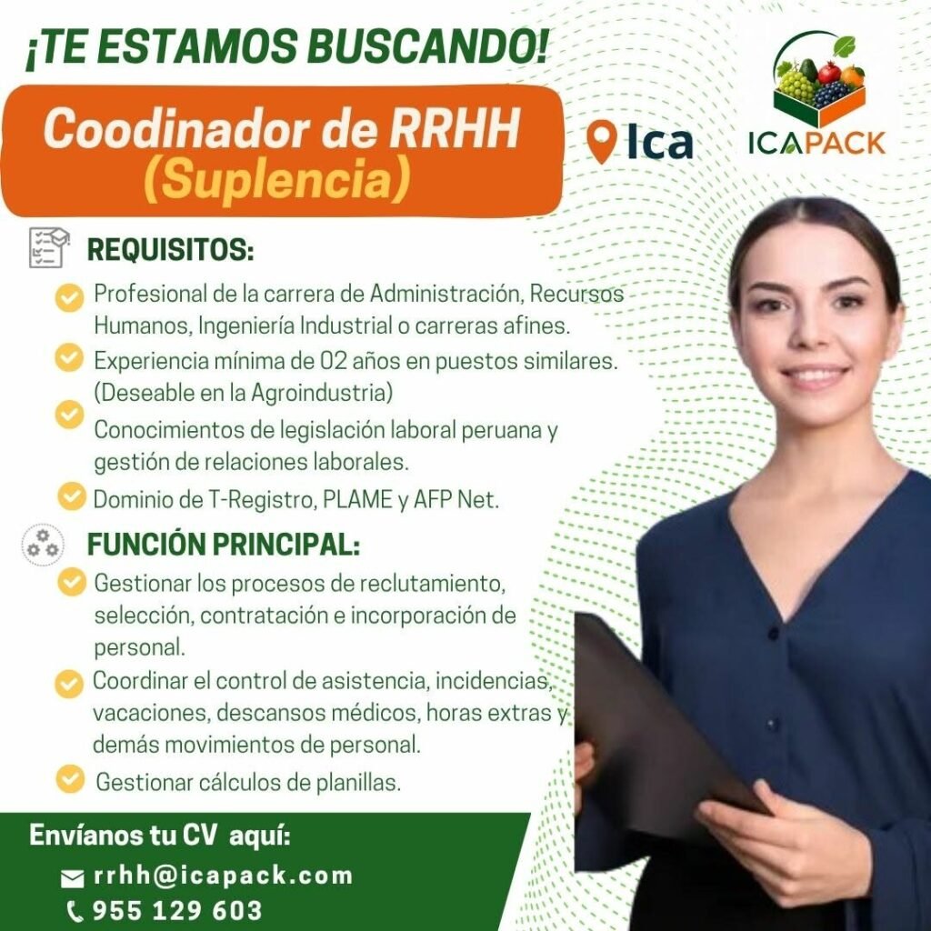 ICAPACK – OPORTUNIDADES LABORALES EN ICA - Imagen 4