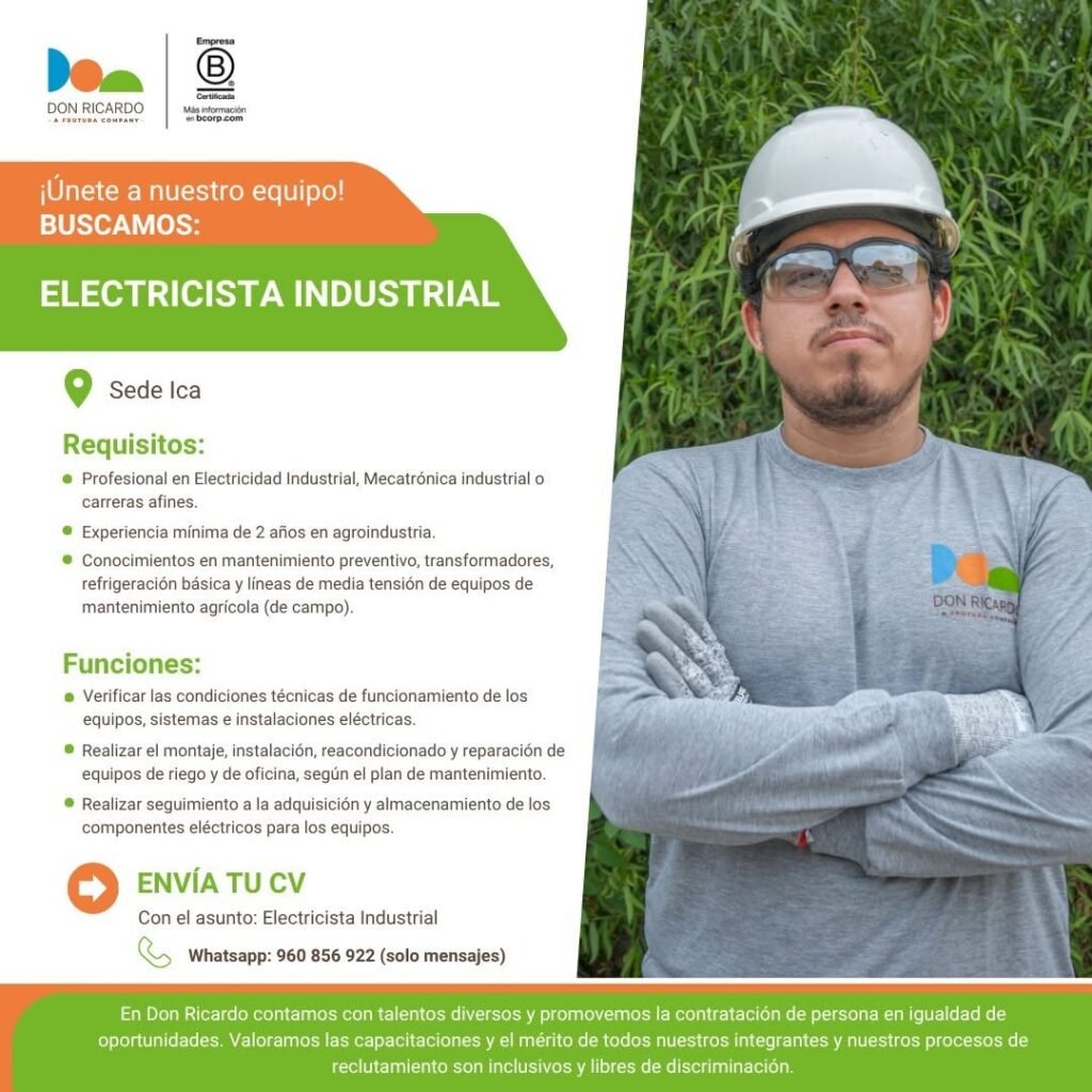 Nuevas oportunidades laborales en Agricola Don Ricardo - Imagen 1