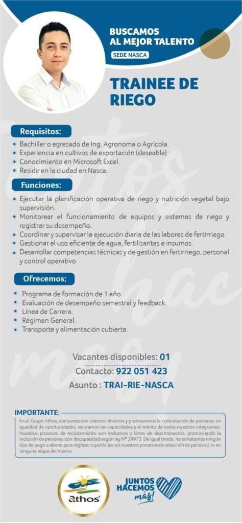 Oportunidades laborales en Athos - Imagen 3