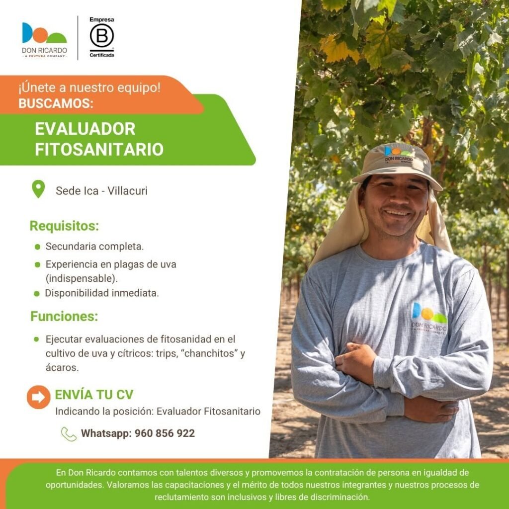 Nuevas oportunidades laborales en Agricola Don Ricardo - Imagen 8