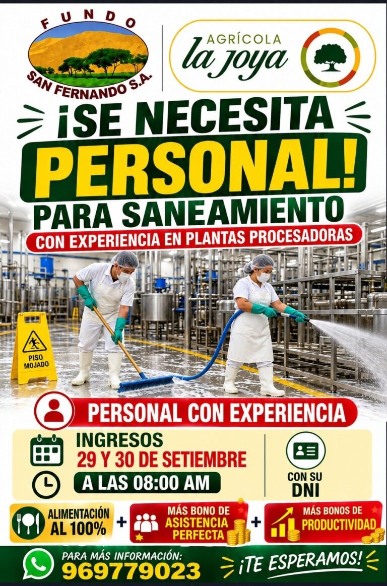Personal para sanemiento