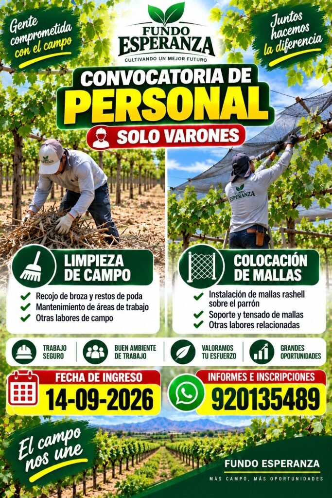 FUNDO ESPERANZA – CONVOCATORIA DE PERSONAL - Imagen 2