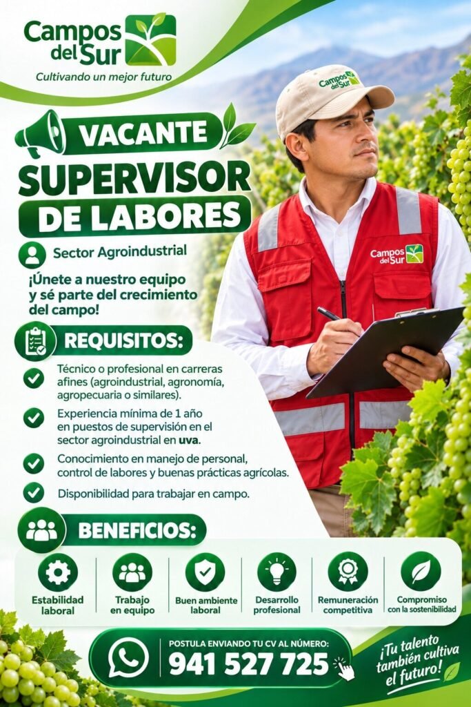 SUPERVISOR DE LABORES