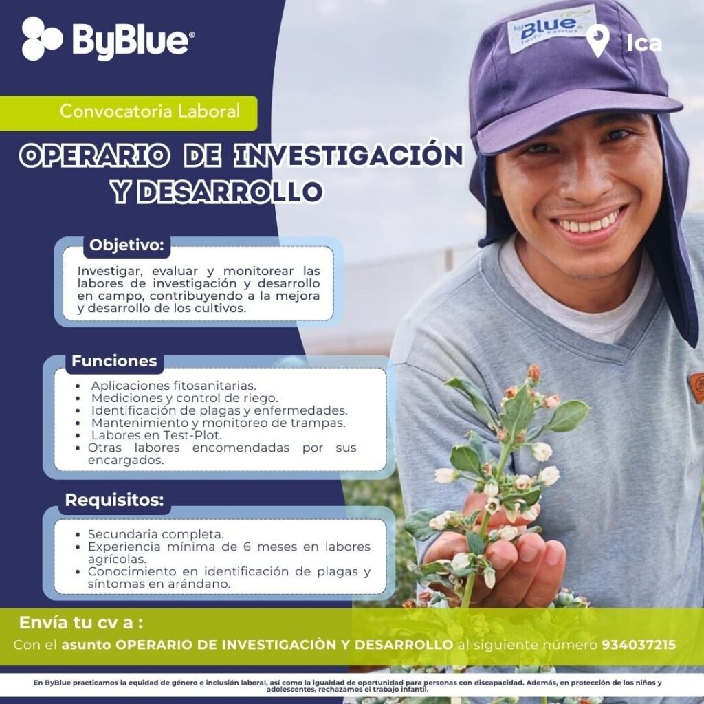 OPERARIO DE INVESTIGACIÓN Y DESARROLLO - Imagen 1