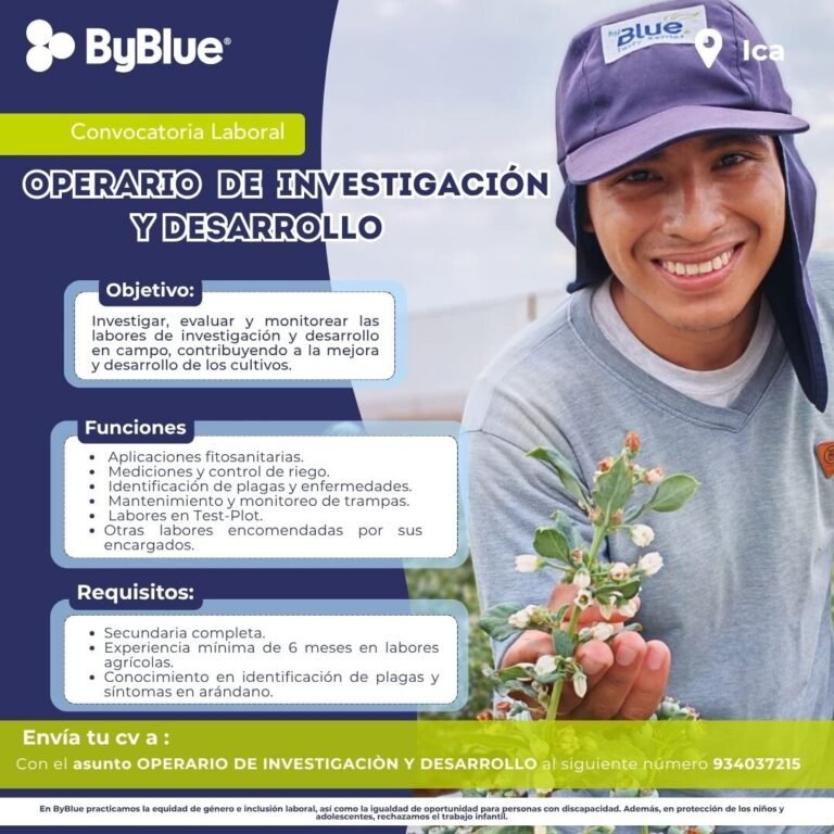 OPERARIO DE INVESTIGACIÓN Y DESARROLLO
