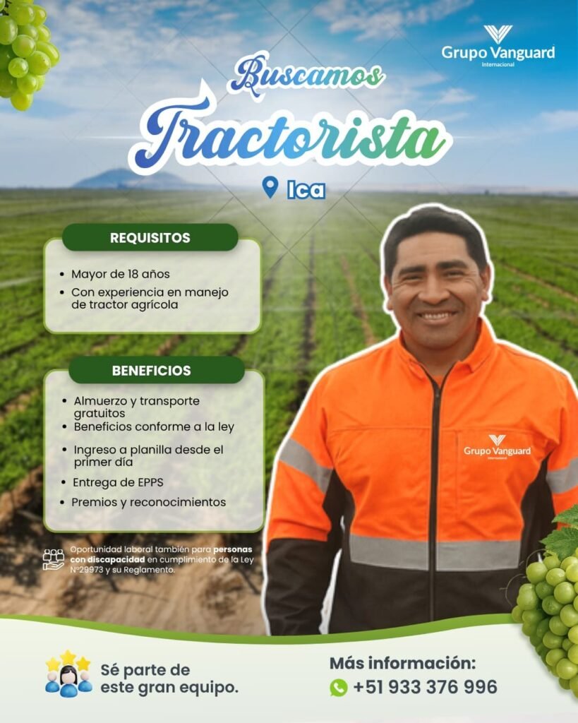 Se requier eun tractorista