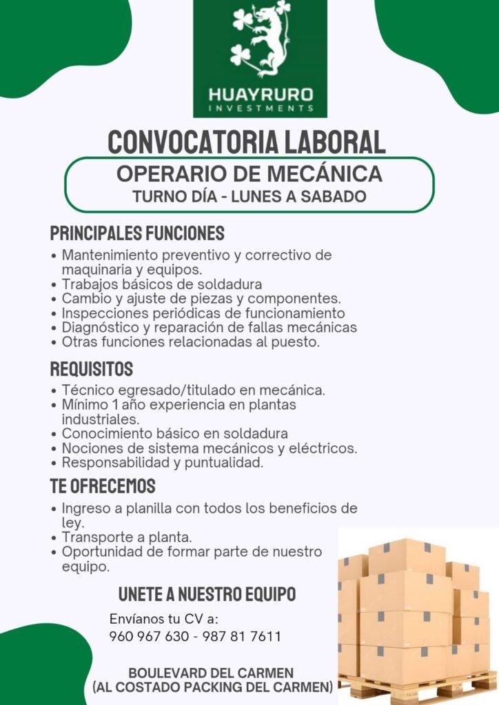 Operario de Mecánica