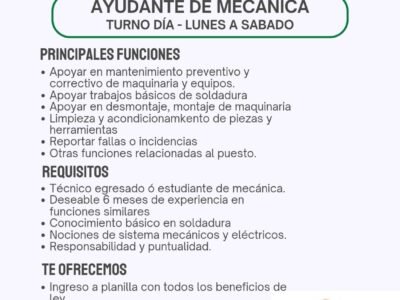 Ayudante de Mecánica