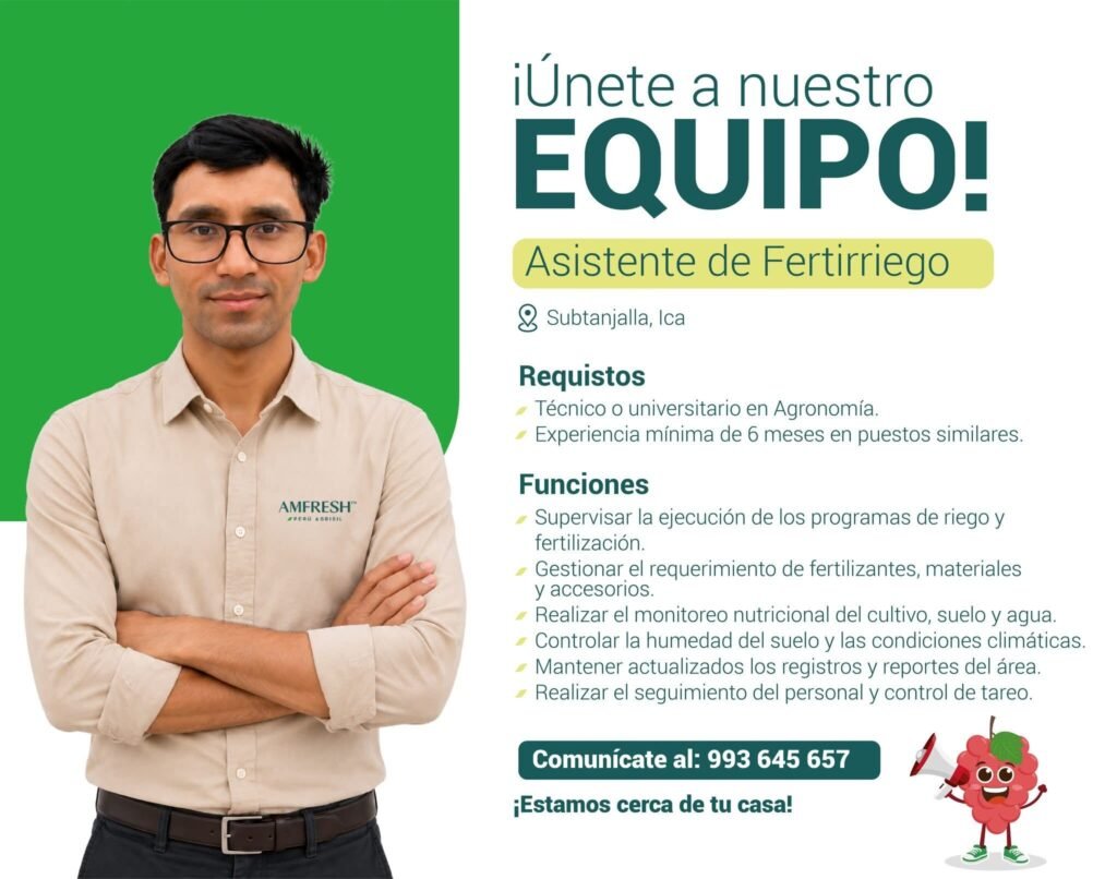 Asistente de fertirriego — Agrisil (Subtanjalla)