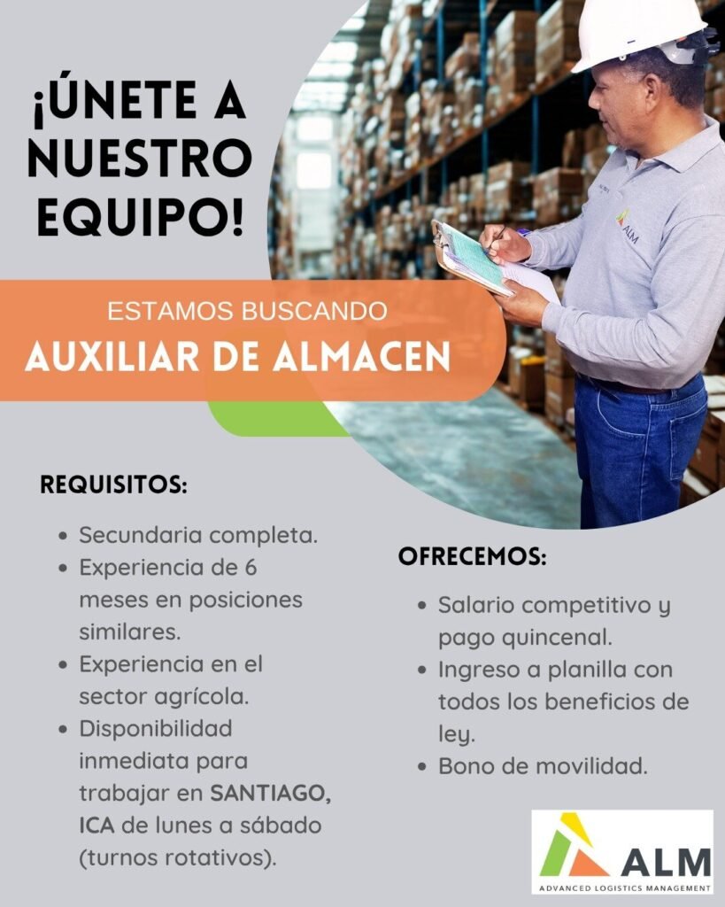 Auxiliar de almacén — ALM Services