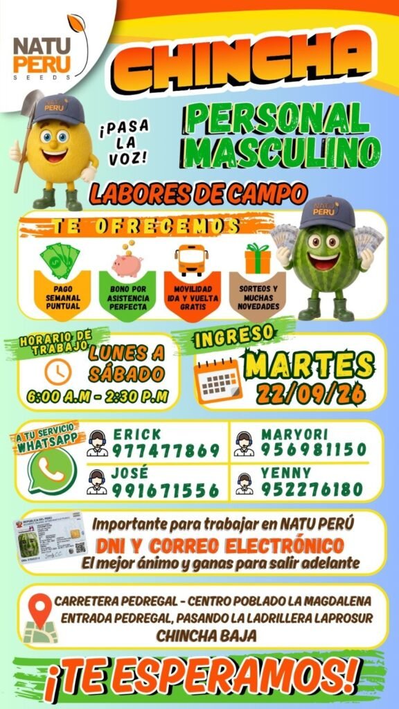 Ingreso directo en NatuPeru