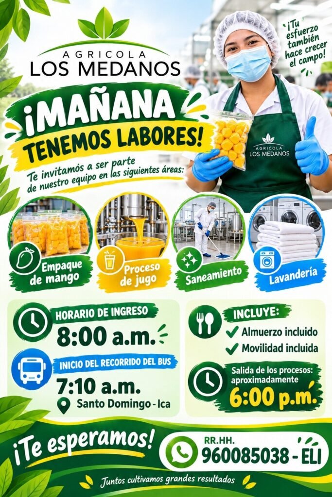 Convocatoria de trabajo