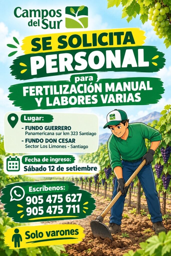 Fertilización manual y variad labores