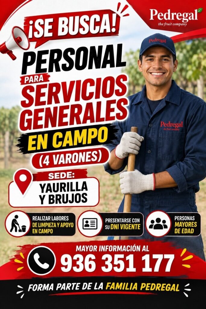 Servicios Generales en Campo – Pedregal Yaurilla y Brujos